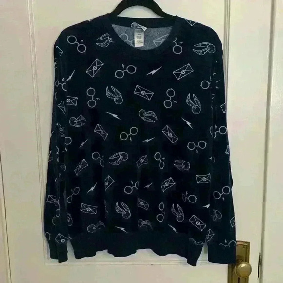 Universal wizarding world Harry potter printed lounge pajama shirt size XL - Picture 1 of 8